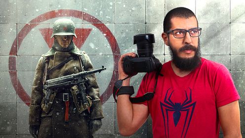 Retrato fotográfico com modelos em escala