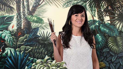 Pittura botanica con colori acrilici