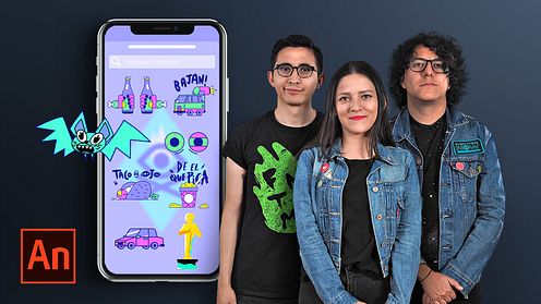Desenho de stickers animados para redes sociais