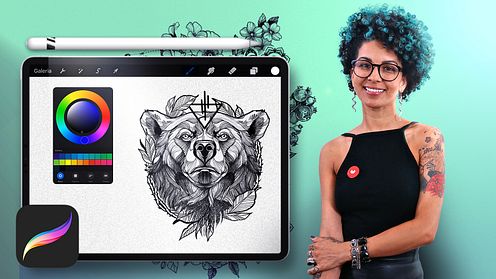 Digitales Tattoo Design und Illustration mit Procreate