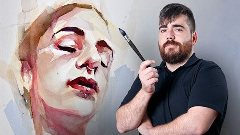 Portrait artistique à l’aquarelle