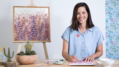 Tecniche di acquerello in negativo per illustrazione botanica