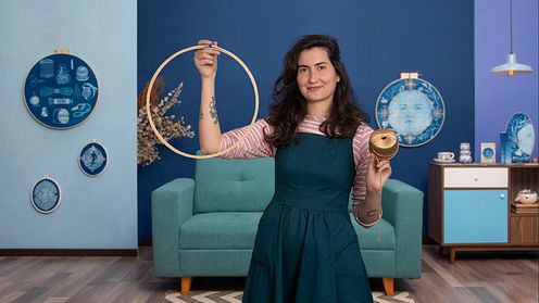 Bluework: Combine Embroidery and Cyanotype