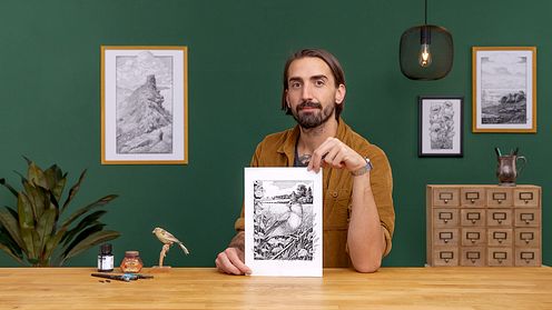 Rysunki piórkiem i tuszem: przedstaw świat przyrody