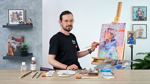 Techniques expérimentales de portrait à l'huile
