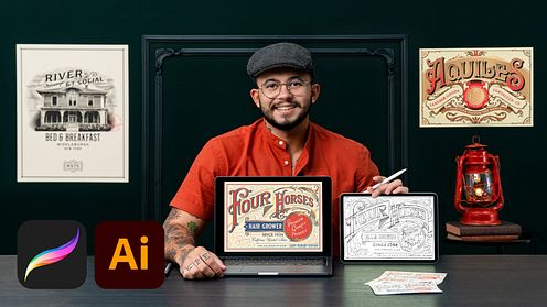Criação de lettering com estilo vitoriano