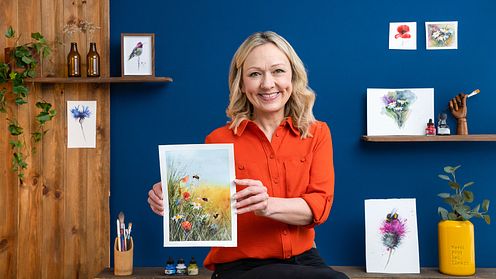 Ilustracja przyrodnicza akwarelą i węglem