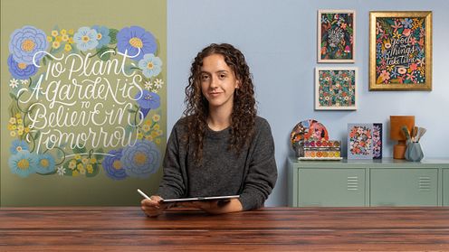 Lettering e ilustración en Procreate: Crea composiciones ornamentales paso a paso